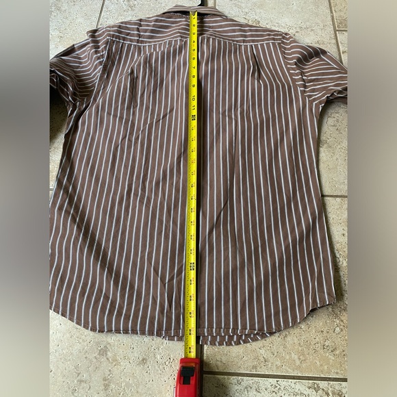 Men’s Abercrombie & Fitch Shirt, Size M, Striped Brown, Great Condition - Picture 5 of 7
